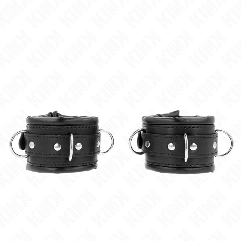 Menottes BDSM Fourrure Noire Réglables 20-30cm - KINK - KINK WRIST RESTRAINT