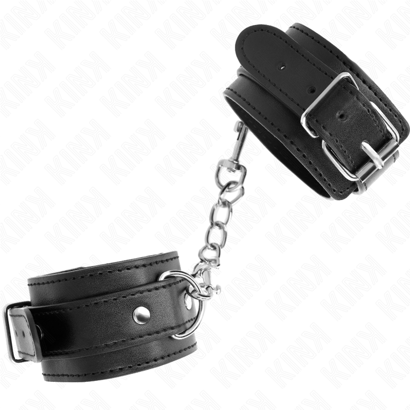 Menottes BDSM Appui-Poignets Fins Noir Réglable - KINK - KINK WRIST RESTRAINT