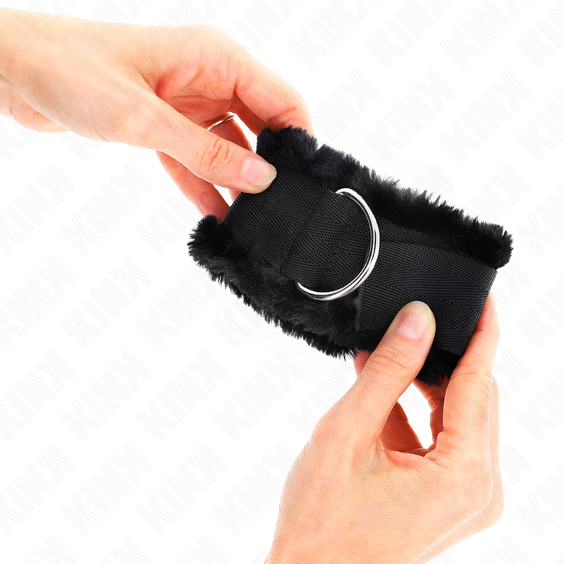 Appui-Poignets Fourrure Noir Ajustable 17-31cm - KINK - KINK WRIST RESTRAINT