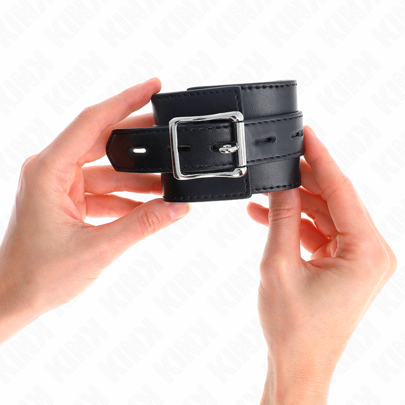 Manchettes BDSM Appui-Poignets Noir Réglable 17-28cm - KINK - KINK WRIST RESTRAINT