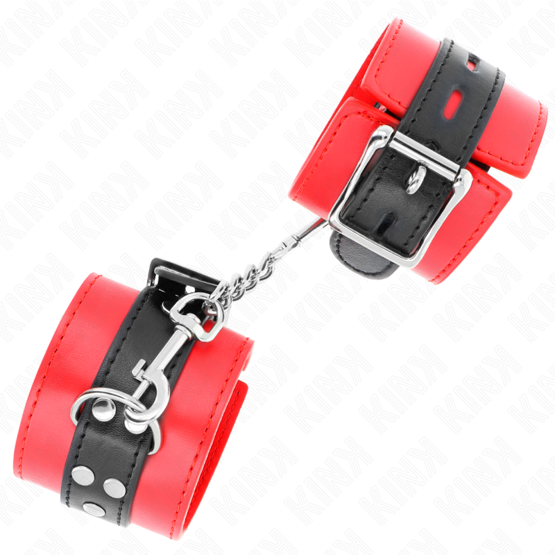 Menottes KINK Appui-Poignets Rouge Ceinture Noire - KINK - KINK WRIST RESTRAINT