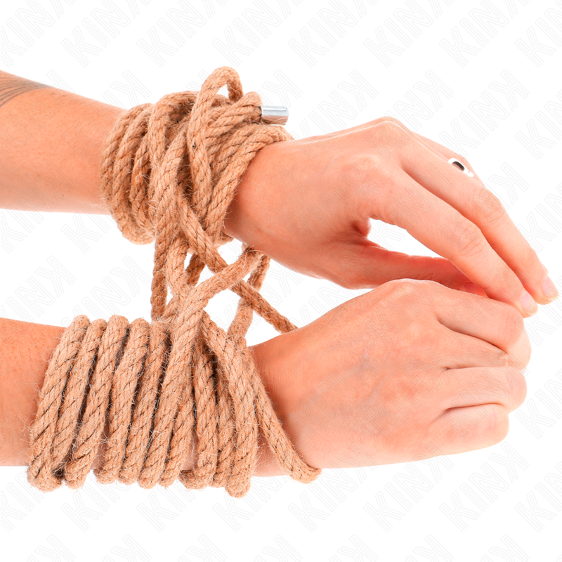 Kink - Corde Shibari en Chanvre 10m avec Embout Métallique