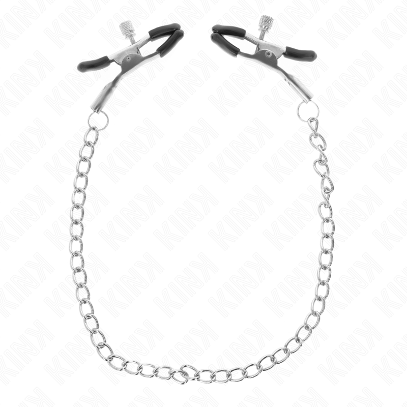 KINK – Pinces à tétons avec chaîne fine – 30 cm
