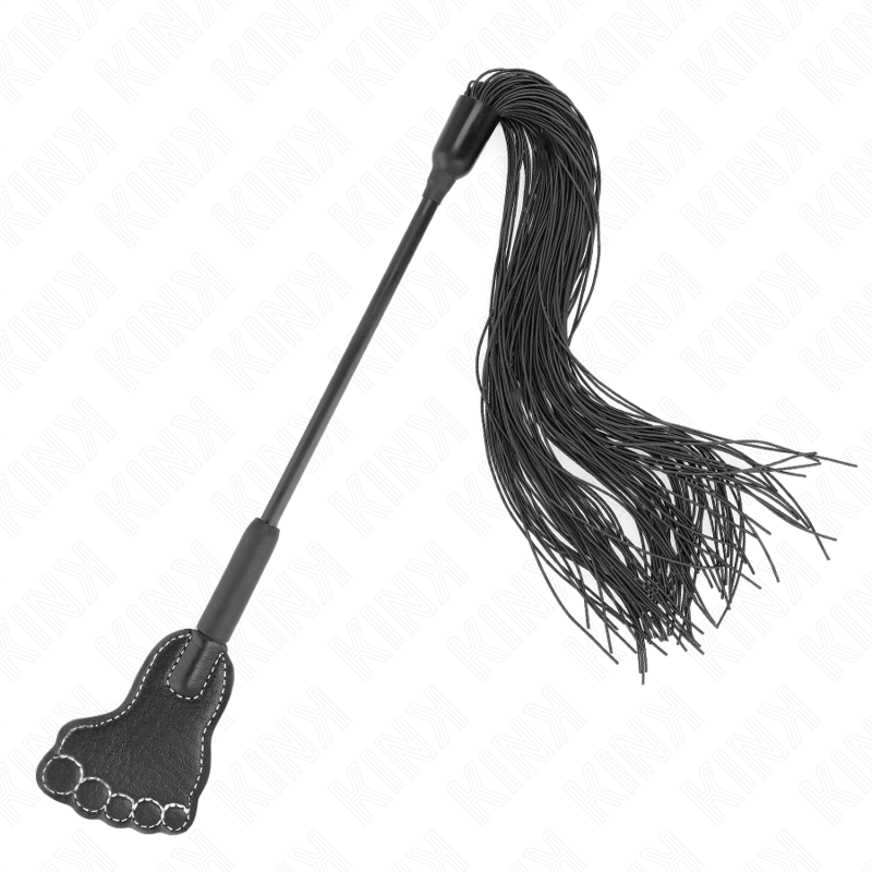 KINK - Paddle en Forme de Pied avec Martinet Noir - 31 cm