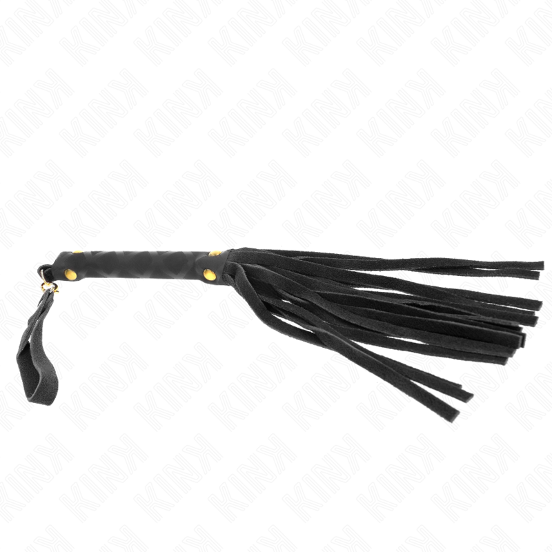 KINK - Mini Martinet BDSM avec Motif Diamant Noir - 30 cm
