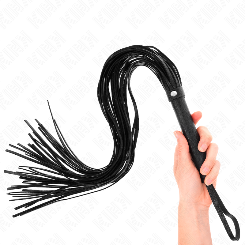 KINK - Fouet BDSM Noir en PVC - 70 cm