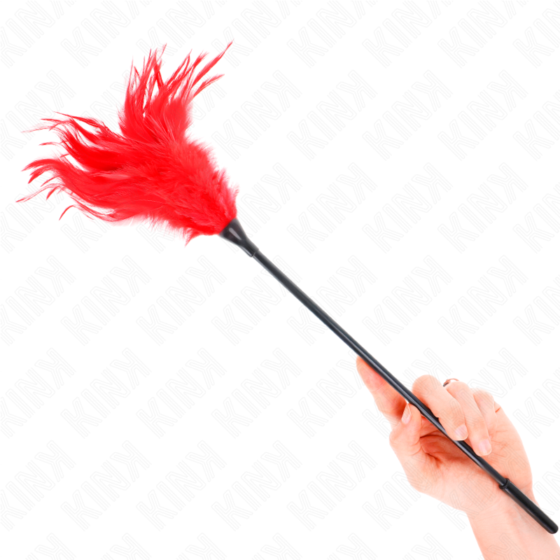 Plumeau Sensuel KINK Plumes Rouges 45cm - KINK - KINK IMPACT & TOUCH