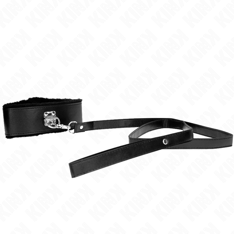 Collier avec Laisse KINK Modèle 4 Noir Clouté Argenté - KINK - KINK COLLAR & GAG