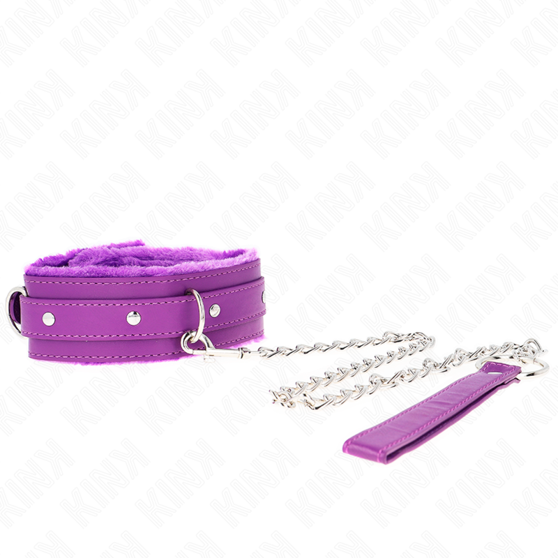 Collier BDSM avec Laisse 65cm Violet Restrictions - KINK - KINK COLLAR & GAG