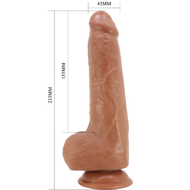 Gode Réaliste XL Ventouse Draco Marron 23cm - Pretty Love