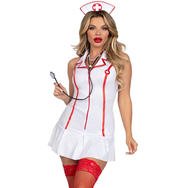 Costume Infirmière Sexy Blanc S/M - Leg Avenue