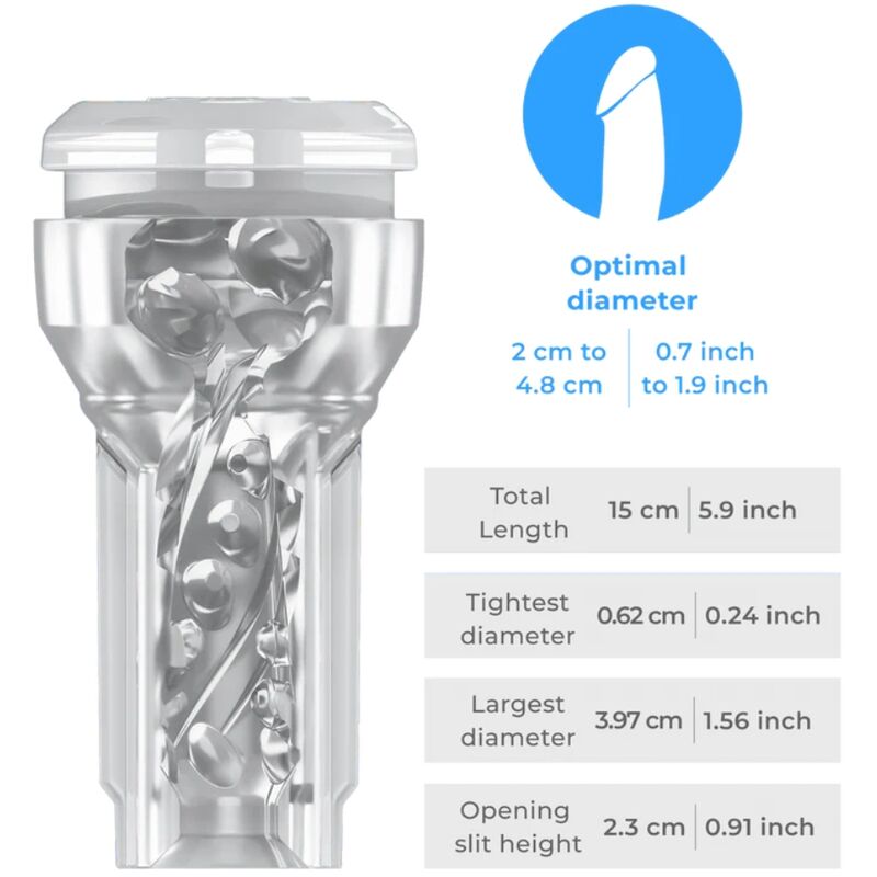 Masturbateur Pocket Feel Stroker Crystal Transparent - Kiiroo