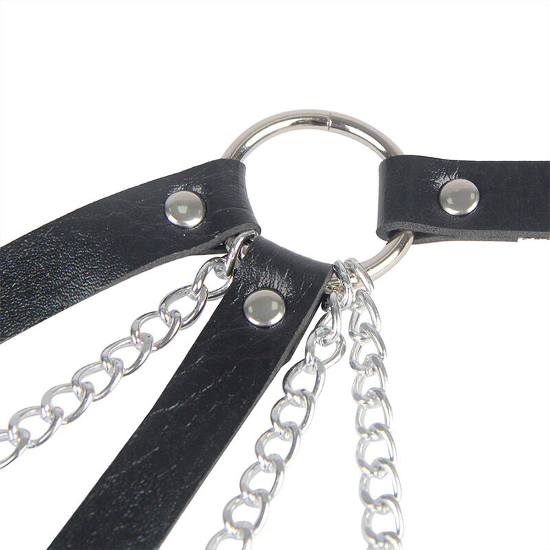 Ceinture punk bondage boucle métal noire taille unique - Subblime - SUBBLIME FETISH