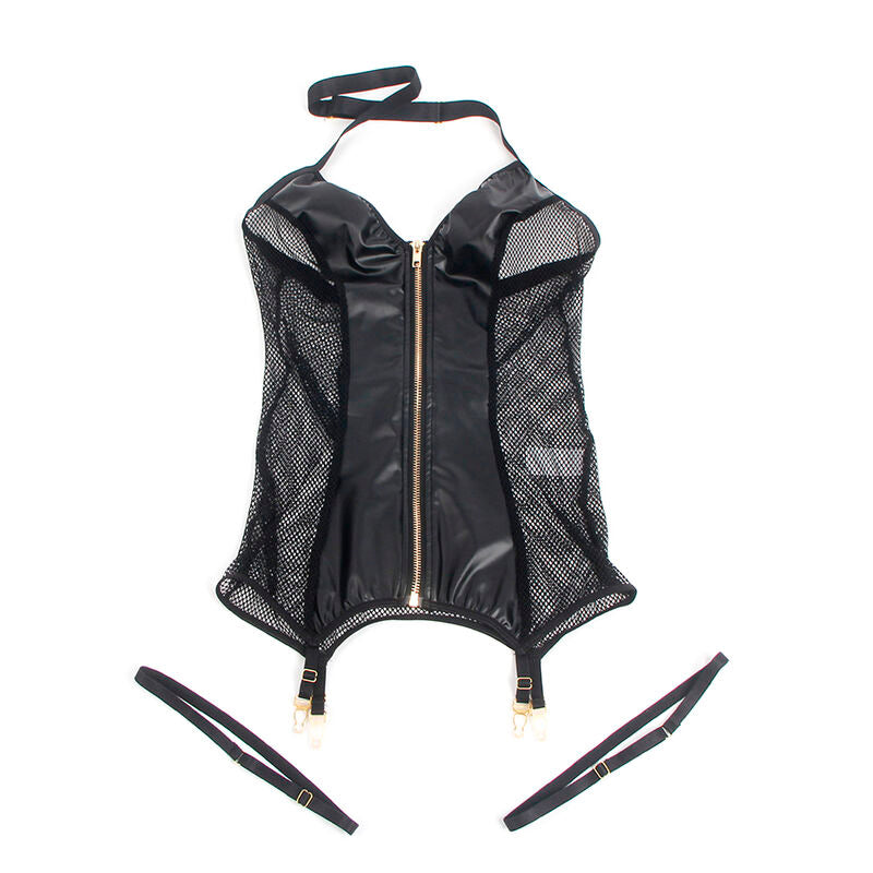Robe sexy en maille cuir noir S/M - Subblime - SUBBLIME DRESSES