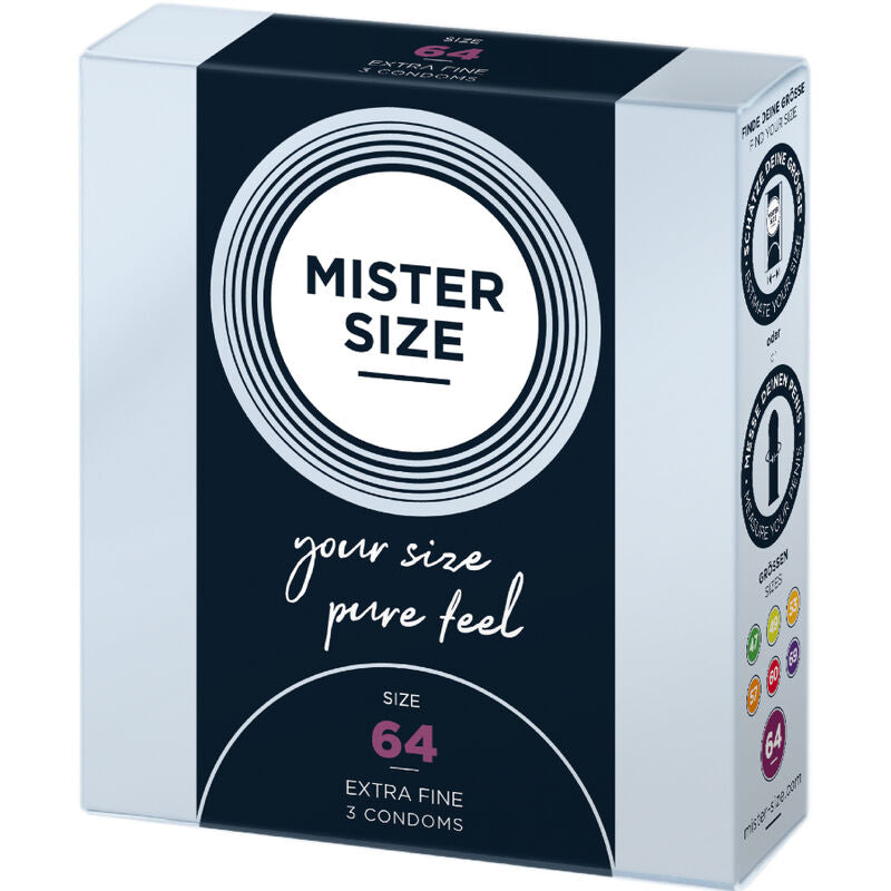 Mister Size – Préservatifs Grande Taille XXL 64 mm Ultra Confort – 3 unités