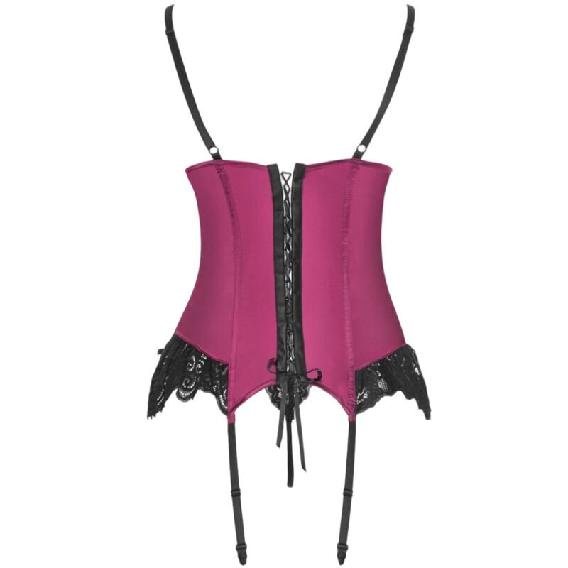 Livco corsetti fashion - agrafena cf 90436 corset + string bordeaux s/m - LIVCO CORSETTI SETS