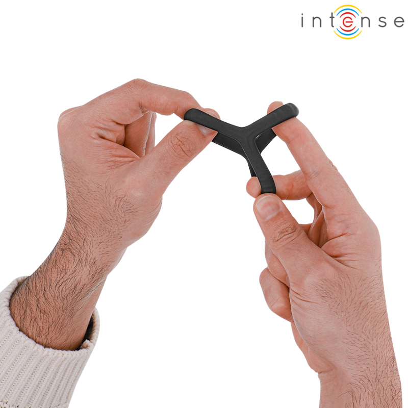 Anneau Pénien Double Carson Silicone Noir - Intense