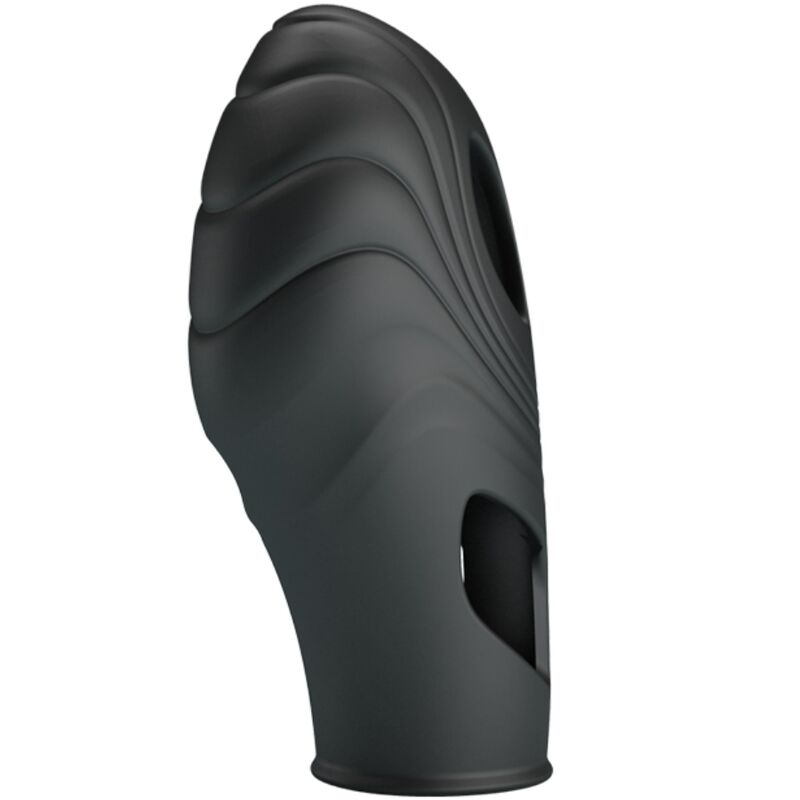 Stimulateur Doigt Vibrant Silicone Noir - Pretty Love