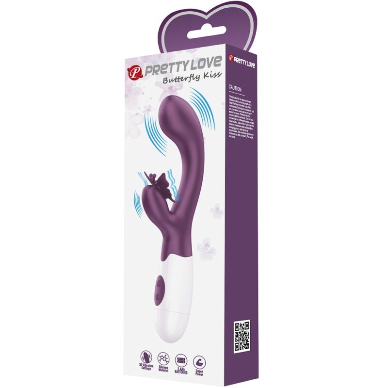 Vibromasseur Rabbit Butterfly Kiss Violet - Pretty Love
