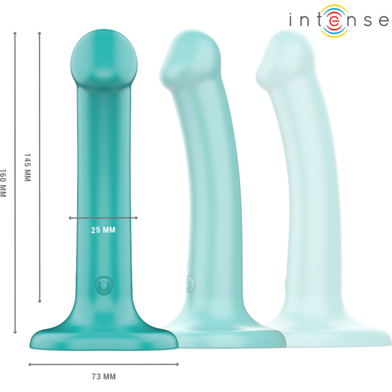 Vibromasseur Katie avec Ventouse et Télécommande Bleu - Intense