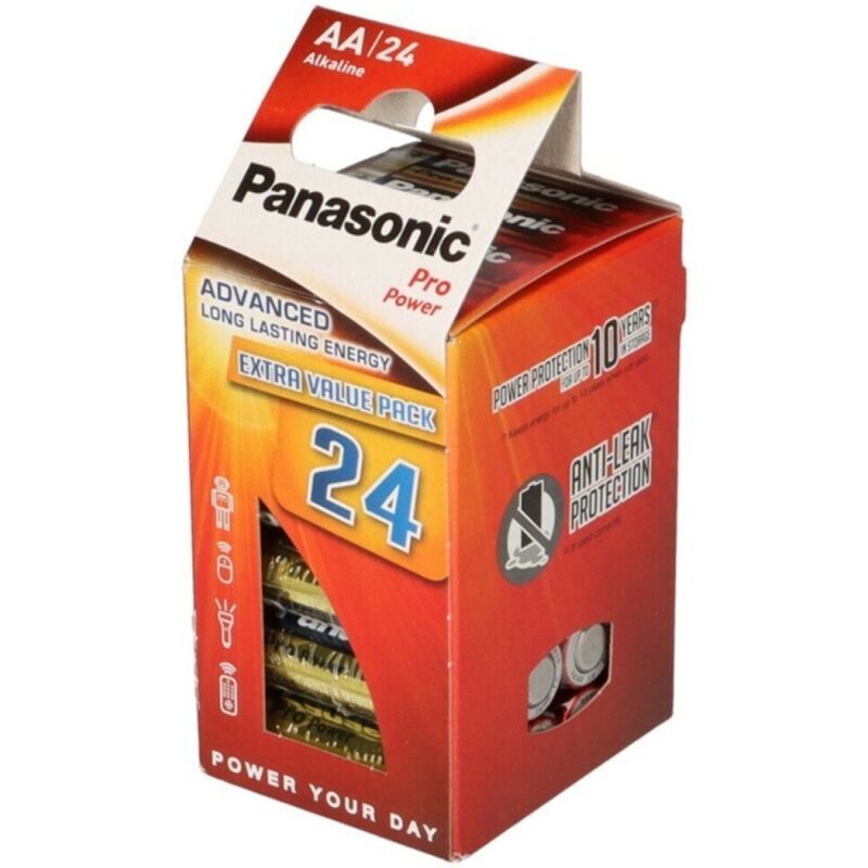 Pack de 24 piles alcalines AA LR6 Pro Power - Panasonic - PANASONIC