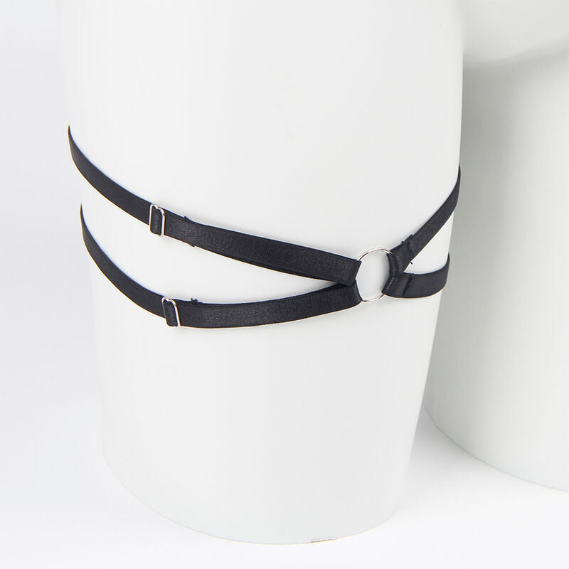 Schwarze Schleife Dessousset offene Cups S/M - Subblime
