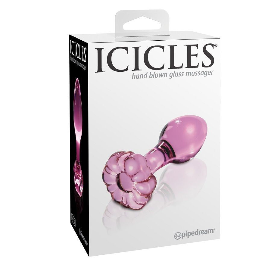 Plug Anal Verre Icicles N°48 Rose - Pipedream