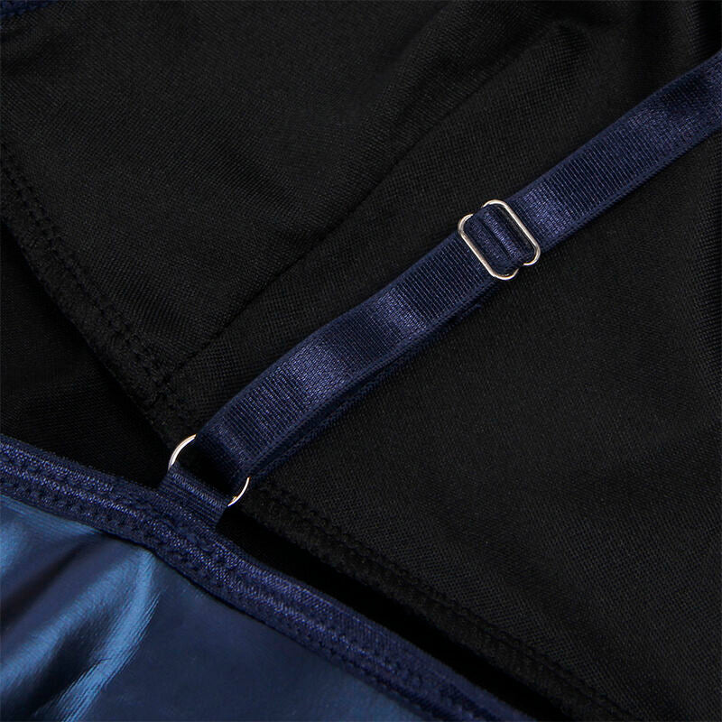 Robe à bretelles en cuir PU bleue taille S/M - Subblime - SUBBLIME DRESSES