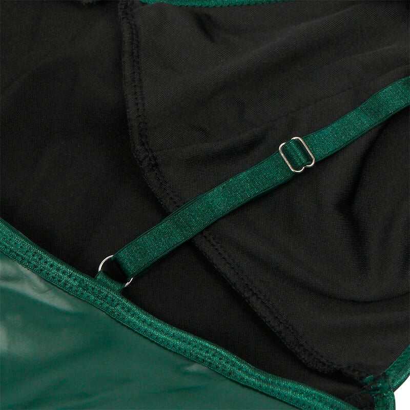 Robe à bretelles en cuir PU verte taille L/XL - Subblime - SUBBLIME DRESSES