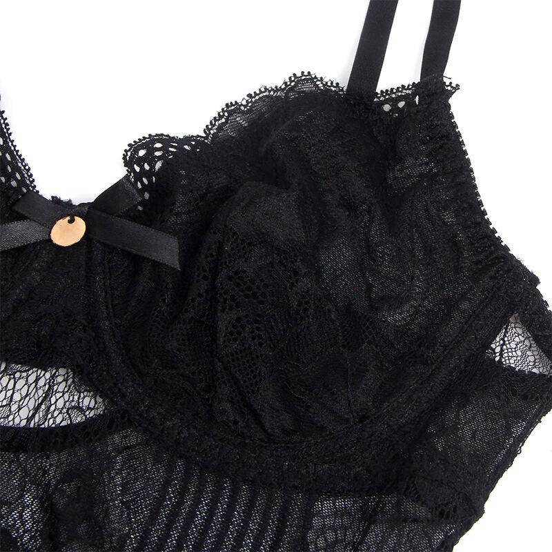 Body en dentelle ouvert noir taille L/XL - Subblime - SUBBLIME BODIES