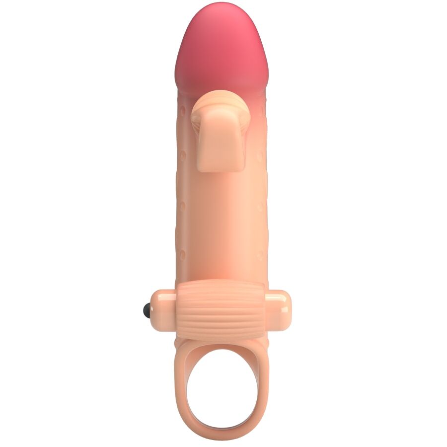 Romance - Gaine de Pénis Vibrant avec Anneau Testiculaire - Beige