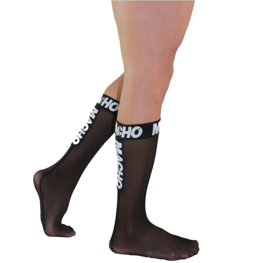 Chaussettes Fétish Semi-Transparentes Noires - Macho - MACHO UNDERWEAR