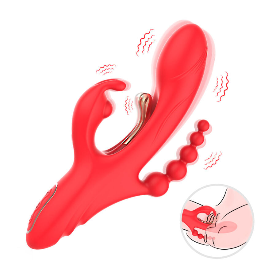 Vibromasseur Double Stimulation Armony Point G Rouge - Armony