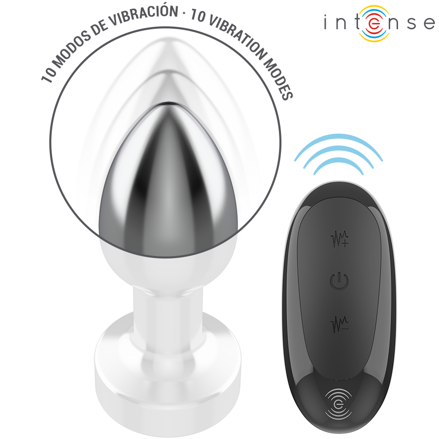 Plug Anal Vibrant Intense Métal 10 Vibrations S - Intense