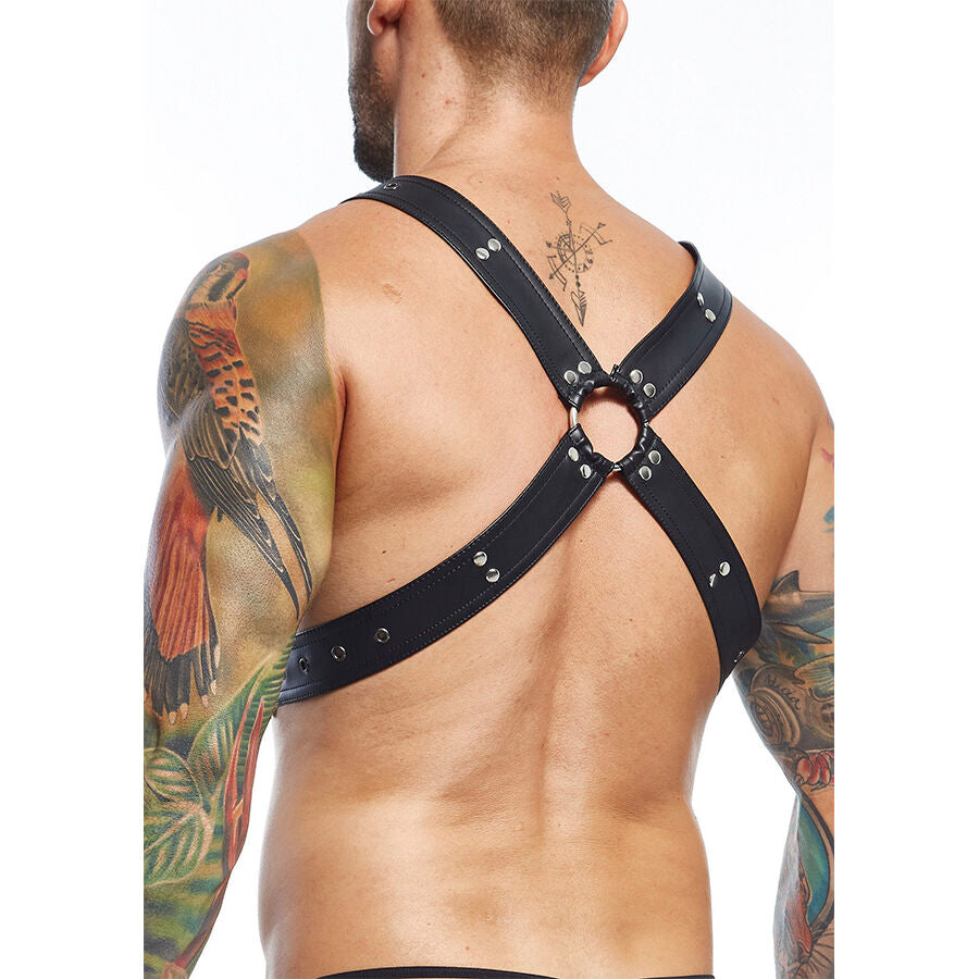 Harnais Corps Dngeon Cross Noir Taille Unique - MaleBasics - MOB
