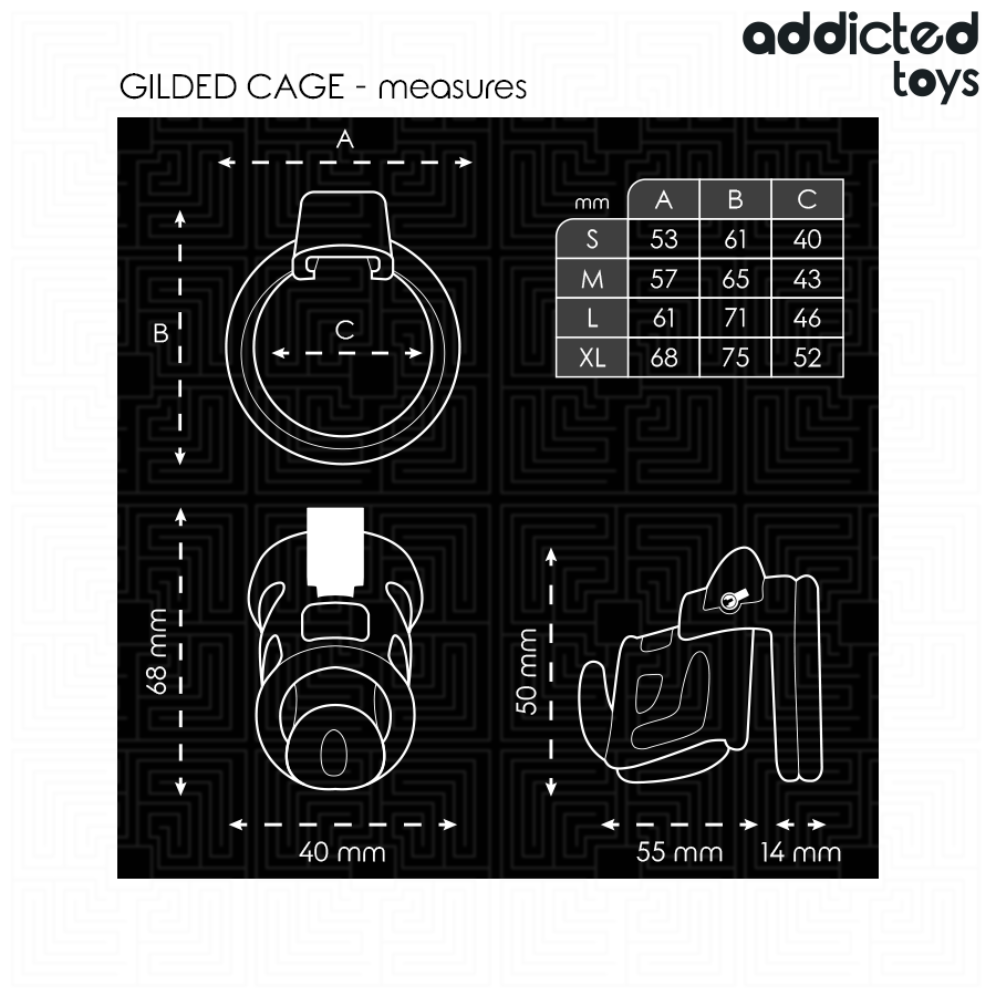 Cage de Chasteté Locked Gilden Cage Métallique - Addicted Toys
