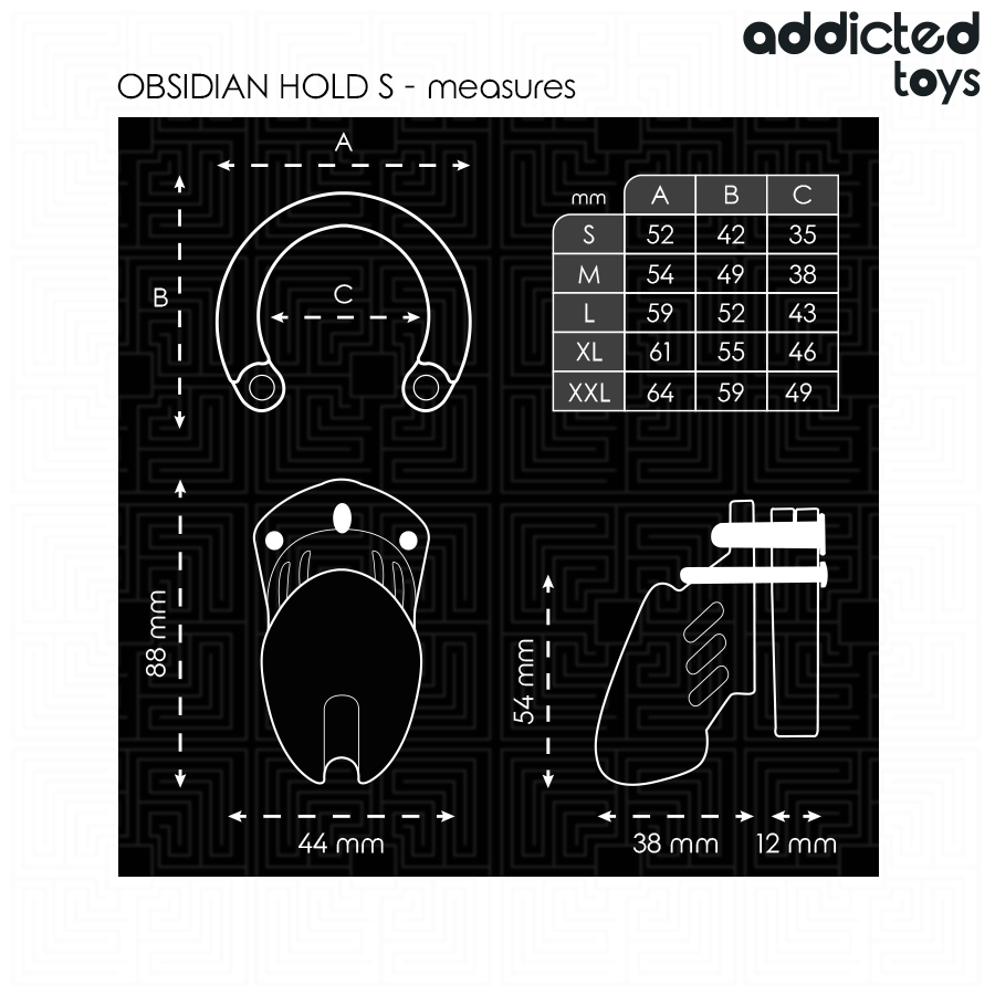 Cage de Chasteté Obsidian Hold Taille S - Addicted Toys