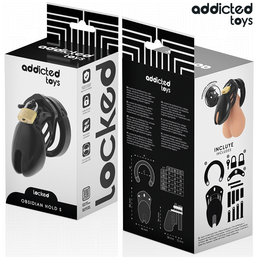 Cage de Chasteté Obsidian Hold Taille S - Addicted Toys