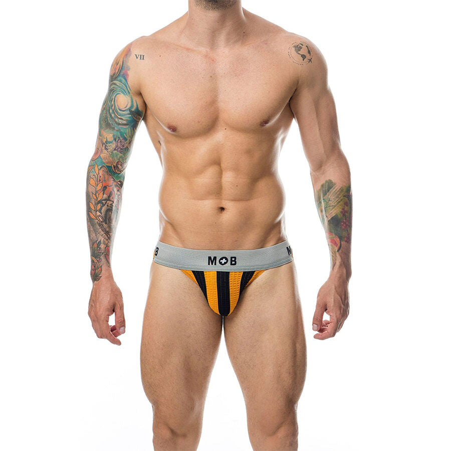 Jockstrap Classique à Rayures Orange Taille L - MaleBasics - MOB