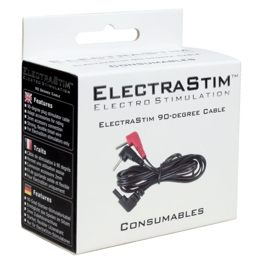 Câble Stimulation 90° ElectraStim Coudé 1,2m - ElectraStim