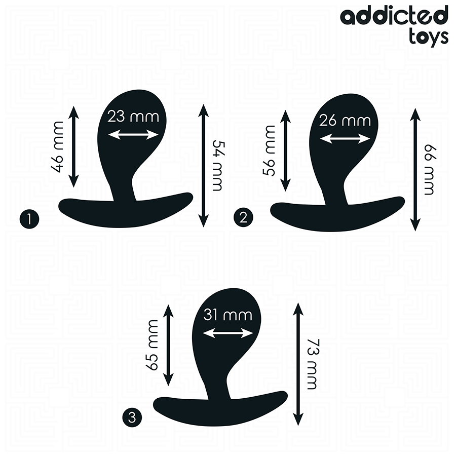 Lot 3 Plugs Anaux Progressifs Modèle 3 - Addicted Toys