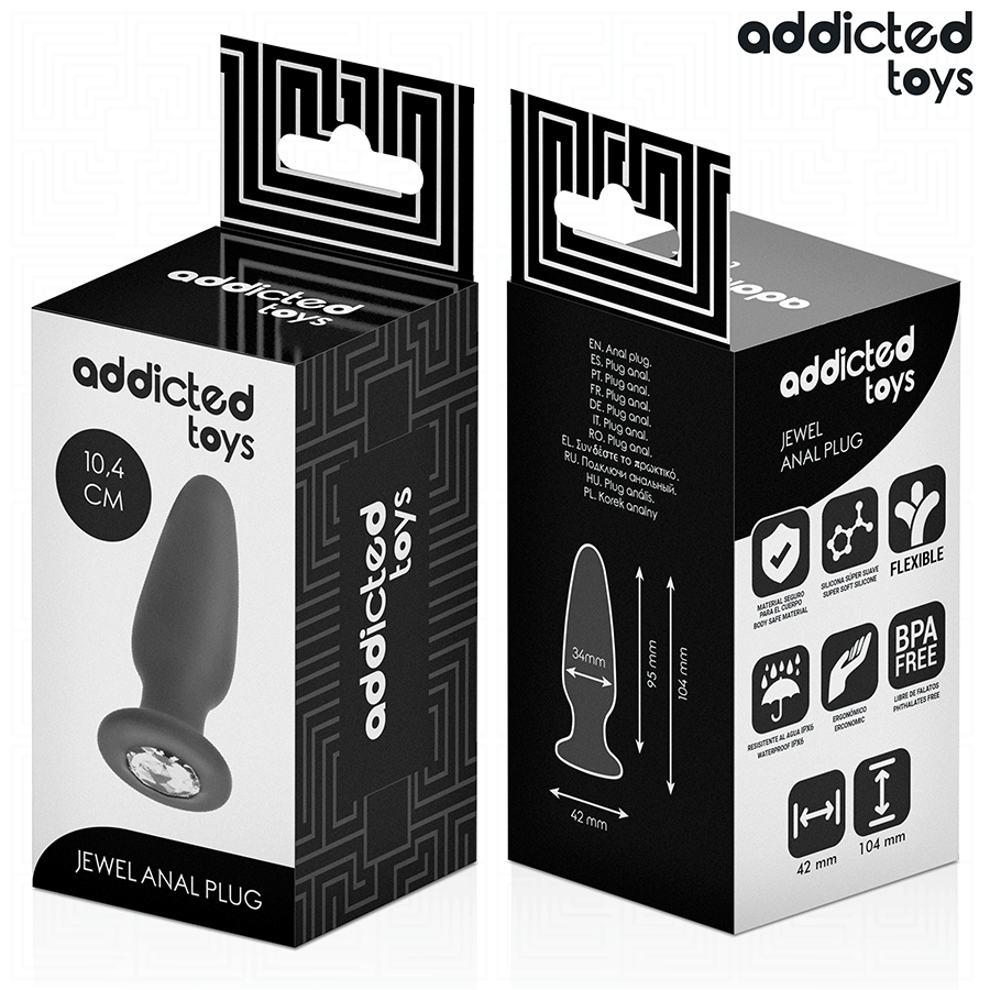 Plug Anal avec Bijou Jeweled Taille M 10,4 cm - Addicted Toys