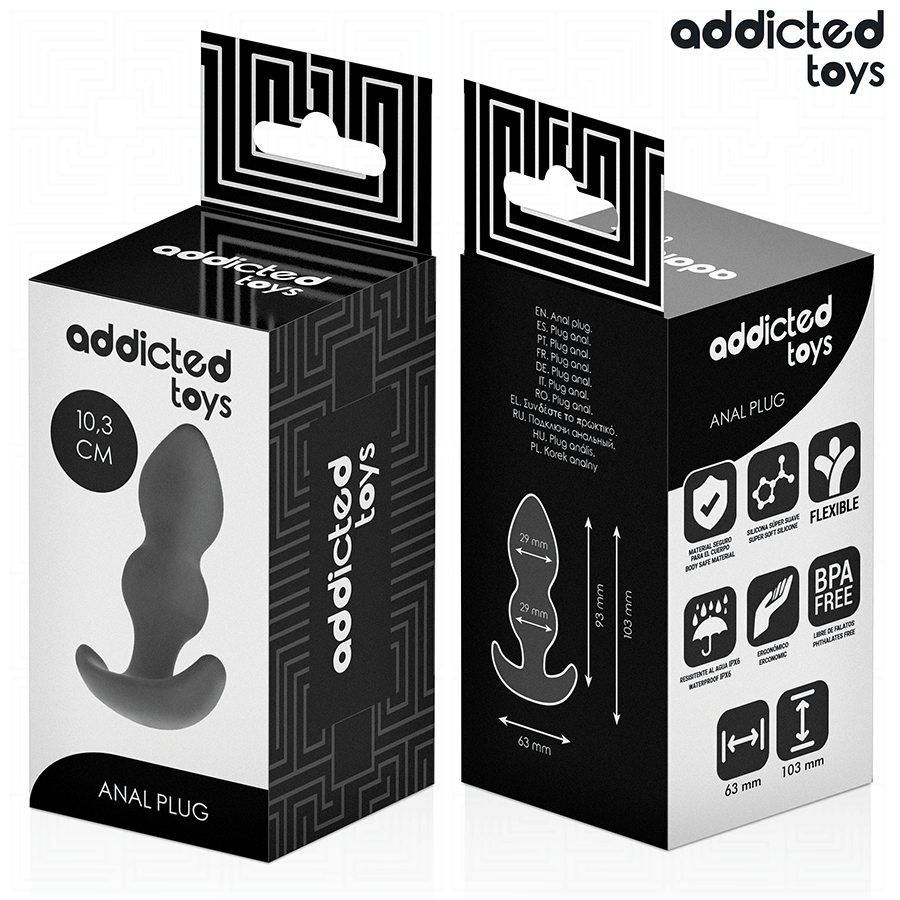 Plug Anal Boules Double S 10,3cm - Addicted Toys