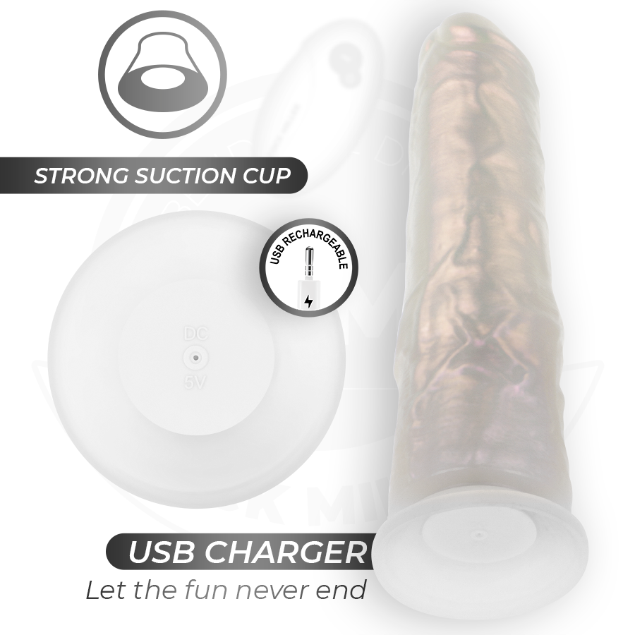 Gode Réaliste Cock Miller Blanc LED 19,5 cm - Télécommandé