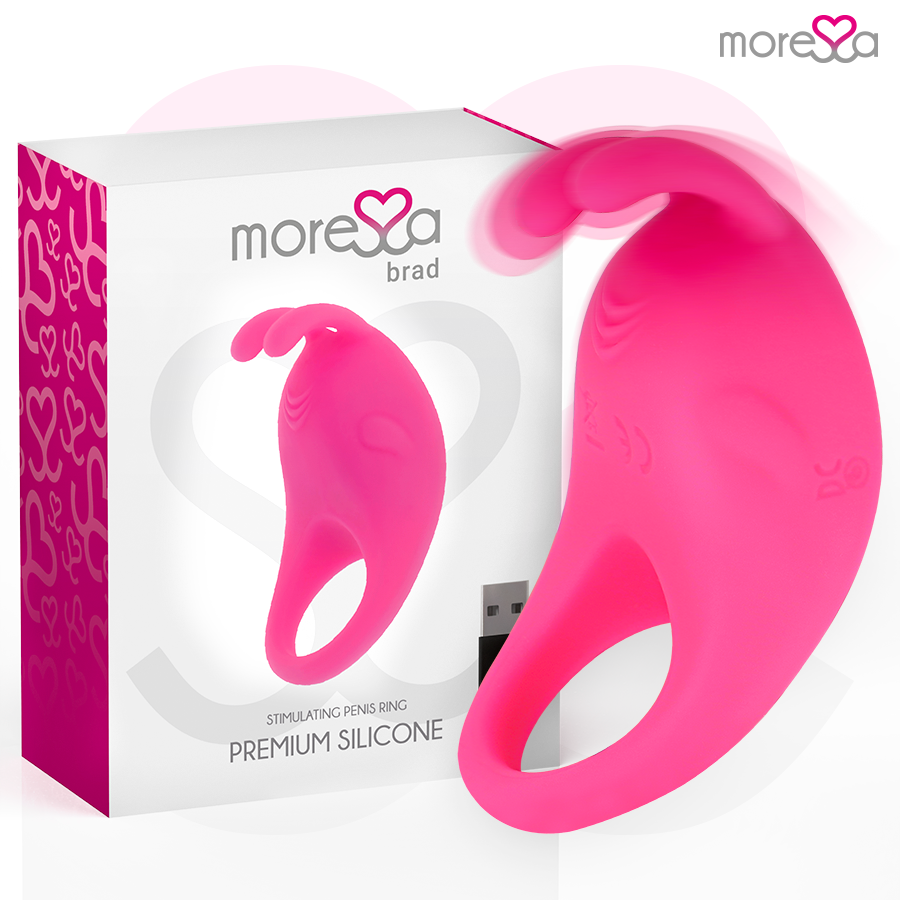 Anneau vibrant rechargeable Brad rose - Moressa - MORESSA