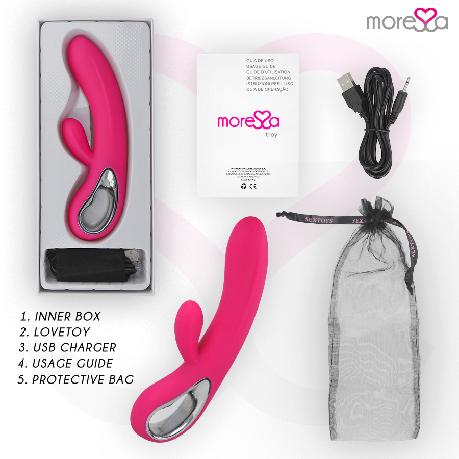 Vibromasseur Rabbit Troy Double Stimulation - Moressa - MORESSA
