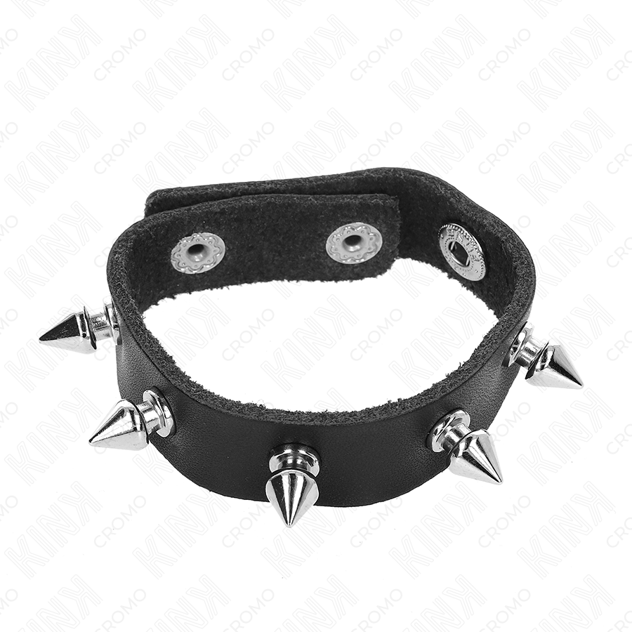 Anneau pénien en cuir avec pointes 21,5 cm - Kink - KINK RING POWER
