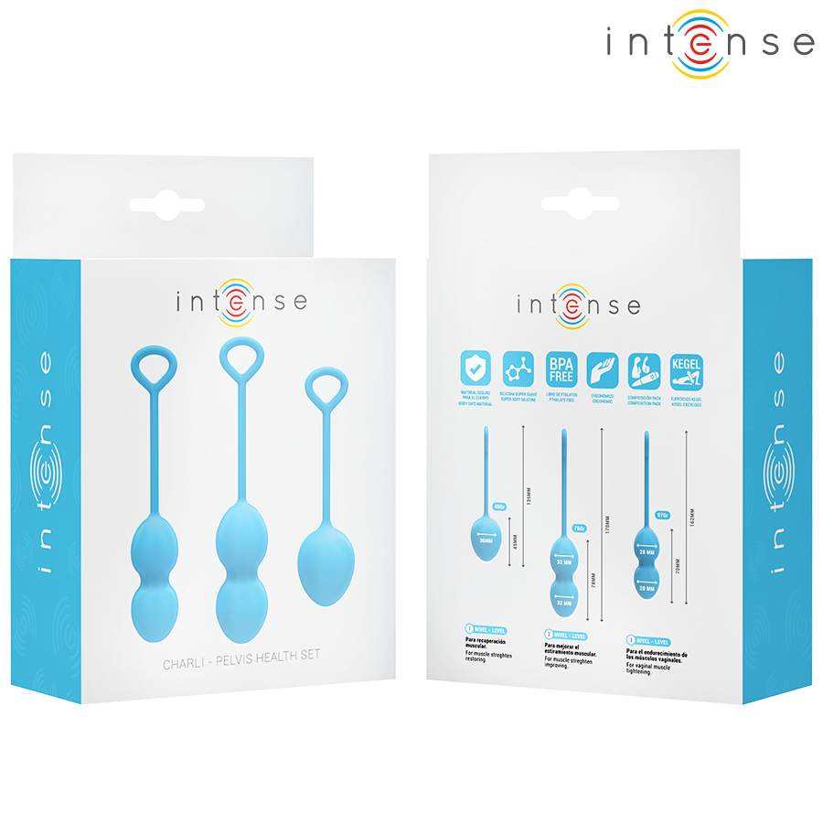 Kit Boules de Geisha Kegel 3 Poids Progressifs Charli Bleu