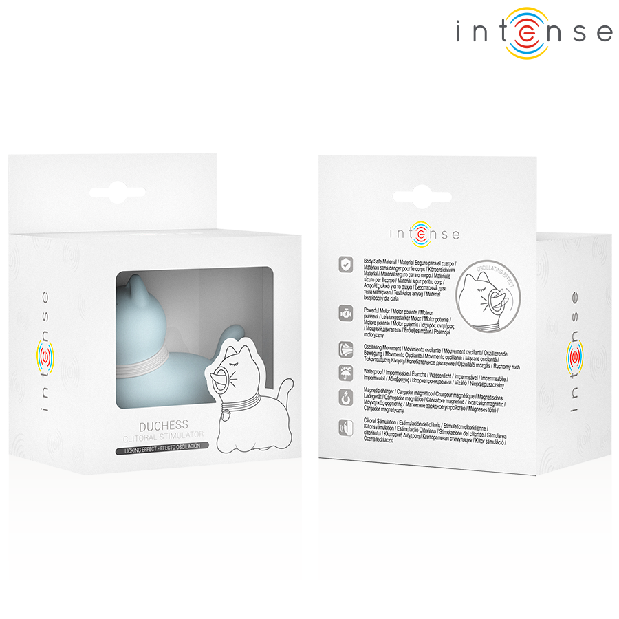 Stimulateur Clitoridien Duchesse Langue Rotative 360° Bleu - Intense