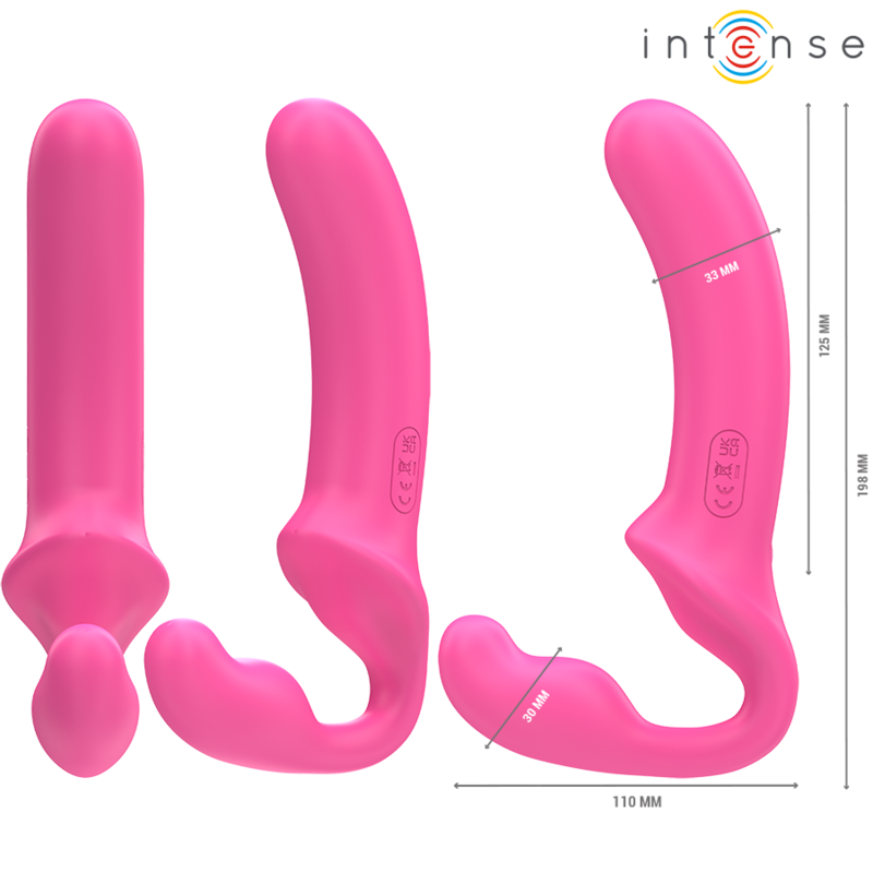 Vibromasseur Double Amy Rose 20cm avec Télécommande - Intense